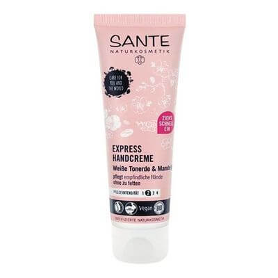 Sante Express Handcreme Bio Mandelöl & weiße Tonerde