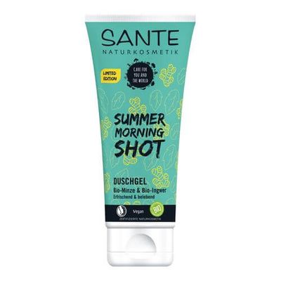 Sante SUMMER MORNING SHOT Duschgel Bio-Minze & Bio-Ingwer