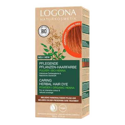 Logona Pflanzen-Haarfarbe Pulver Hennarot