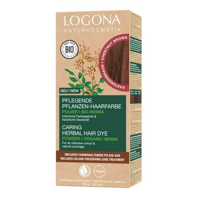 Logona Pflanzen-Haarfarbe Pulver Kastanienbraun
