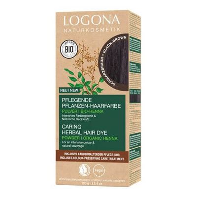 Logona Pulver Pflanzen-Haarfarbe Schwarzbraun