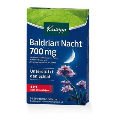 KNEIPP Baldrian Nacht 700 mg überzogene Tab.