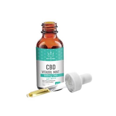 CBD 5% Bio Hanfextrakt Öl Vitadol mint