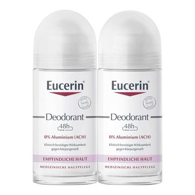 EUCERIN Deodorant Roll-on 0% Aluminium Doppelpack